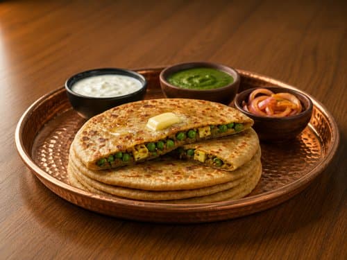 Matar Paneer Paratha
